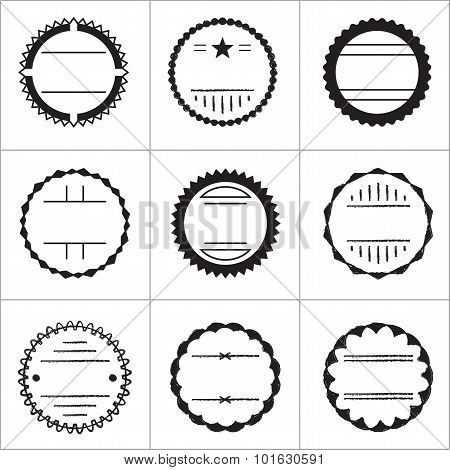 Set Of Emblems And Badges