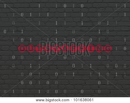 Finance concept: Outstaffing on wall background
