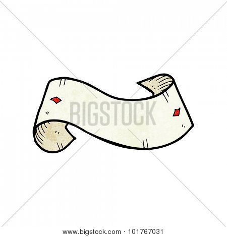 cartoon tattoo scroll banner