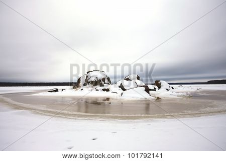 Finsky gulf of the Baltic sea in winter