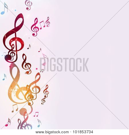 Bright Multicolor Music Notes