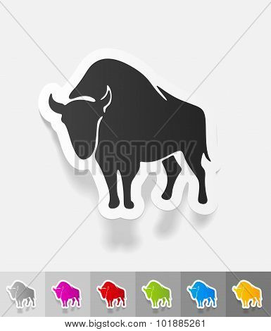 realistic design element. aurochs