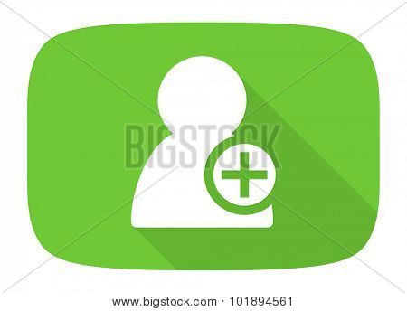 add contact flat design modern icon with long shadow for web and mobile app 