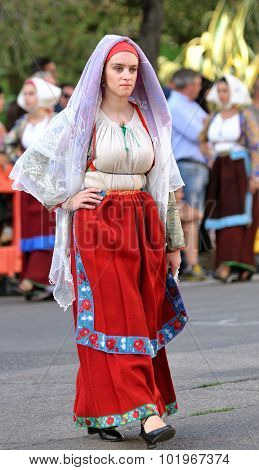 Traditional Costumes Of Sardinia.