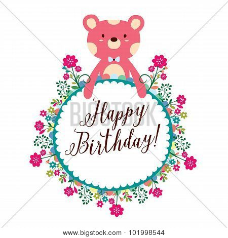 Floralbearframepink