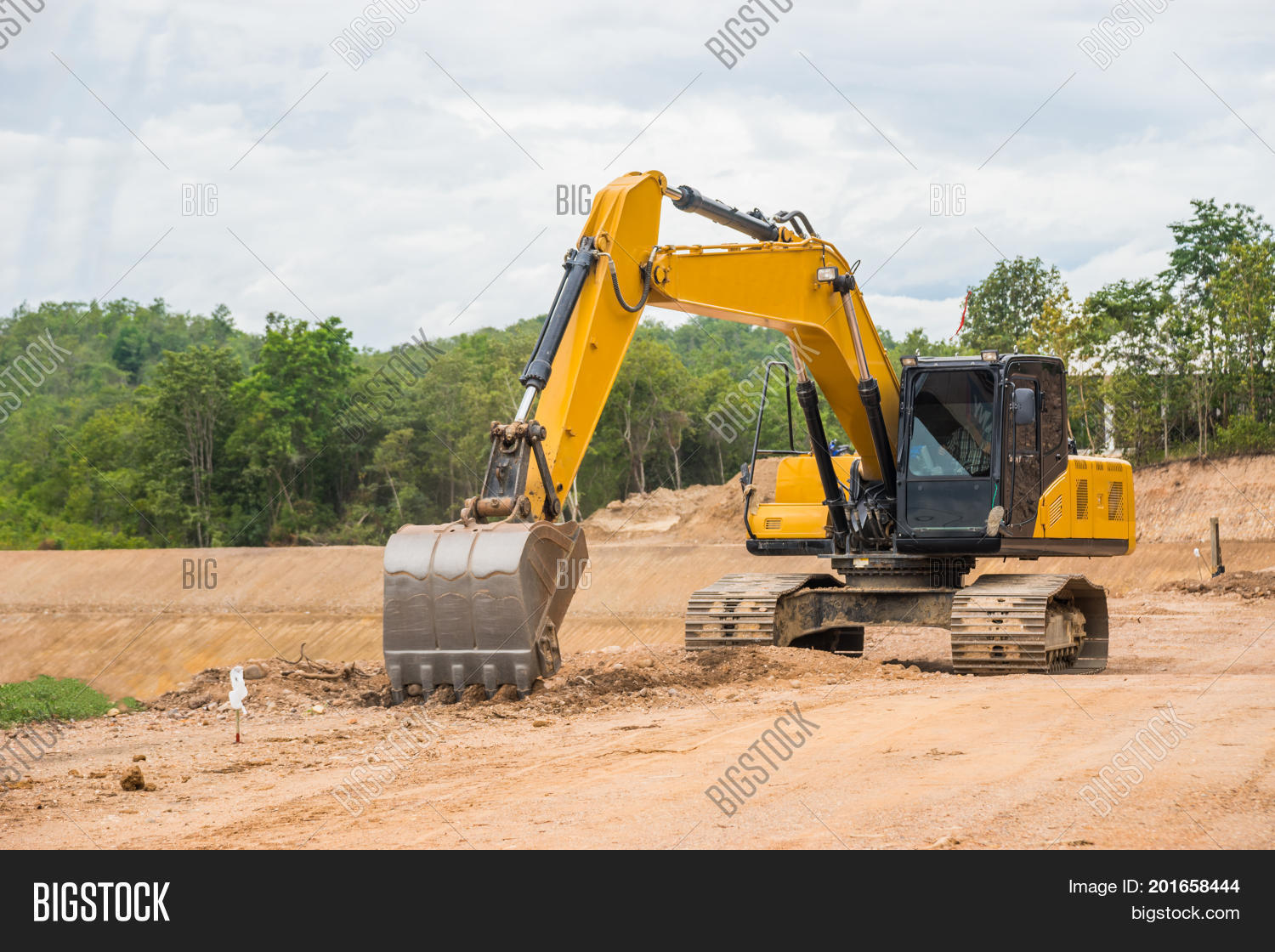Yellow Backhoe Image & Photo (Free Trial) Bigstock