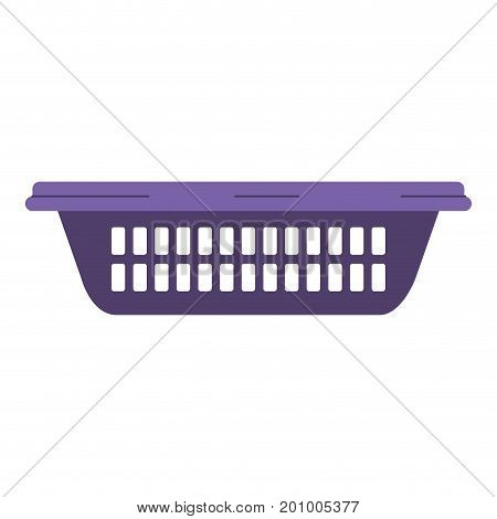 colorful silhouette of small laundry basket without handles vector illustration