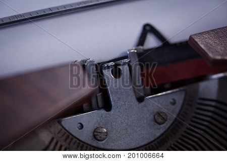 Cropped image of typebar key