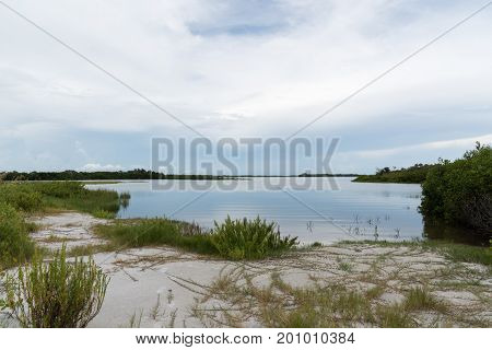 Fort De Soto Park. View of the Bunces Pass, Florida, USA