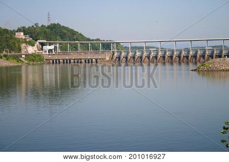 The TVA dam at Watts Bar in Tennessee