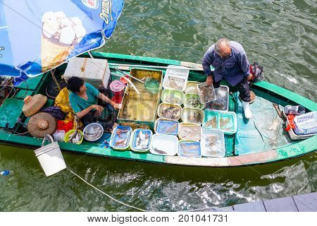 Floating Seafood Market In Sai Kung, Hong Kong