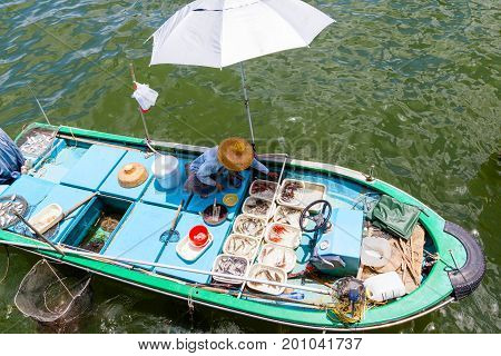 Floating Seafood Market In Sai Kung, Hong Kong