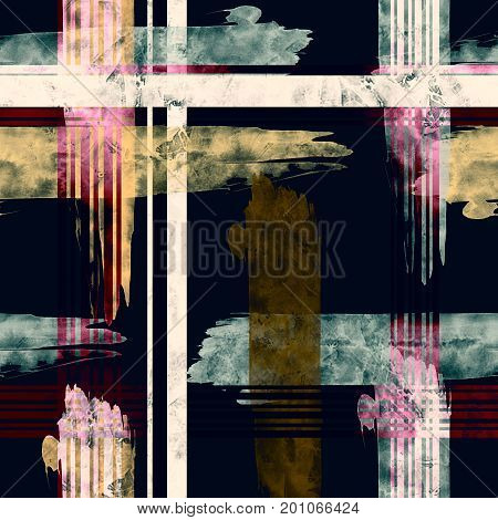 watercolor pattern rose blue brush stripe plaid texture
