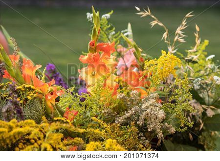 handmade beautiful bouquets from flowers and herbs