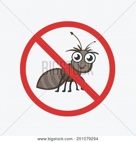 Funny ant. Flat Vector icons for your design