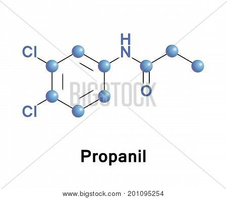 Propanil is a widely used contact herbicide which herbicidal action against weeds is inhibition of their photosynthesis and CO2 fixation