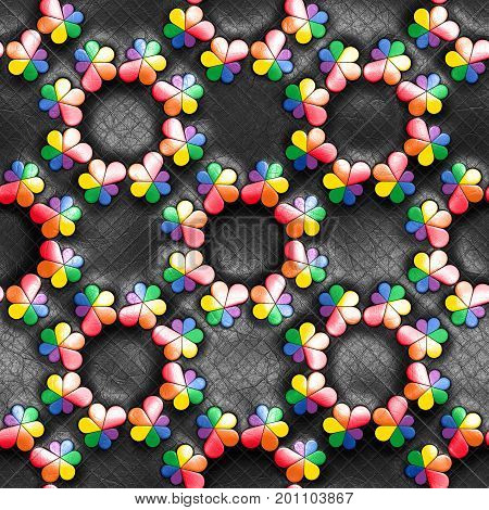 3D Render Of Pattern Seamless Leather Tile