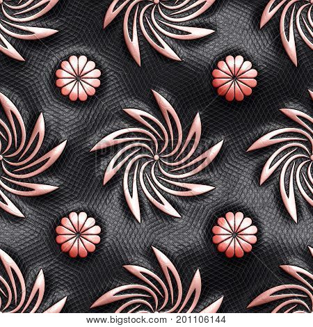 3D Render Of Pattern Seamless Leather Tile
