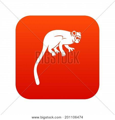 Marmoset monkey icon digital red for any design isolated on white vector illustration