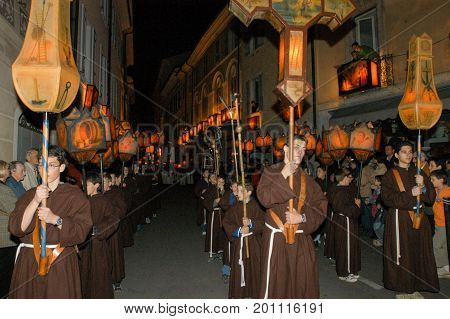 The Annual Procession To Jesus Christ At Easter In Mendrisio