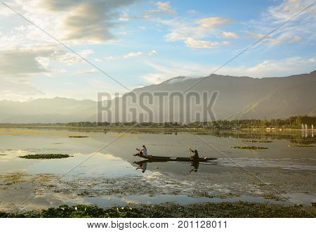 Landscape Of Dal Lake In Srinagar, India