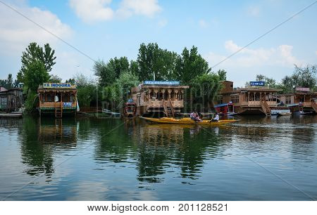 Landscape Of Dal Lake In Srinagar, India