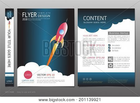 Covers book design template vector, Business startup concept, Use for brochure, annual report, flyer - leafle, magazine, poster, corporate presentation, portfolio, banner, website (A4 size layout)