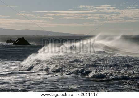 Ocean bølge og Spray