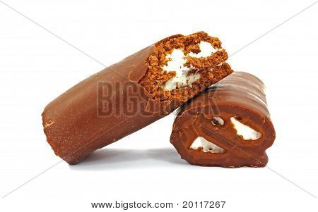 Ukąszenie matowego Roll krem czekoladowy