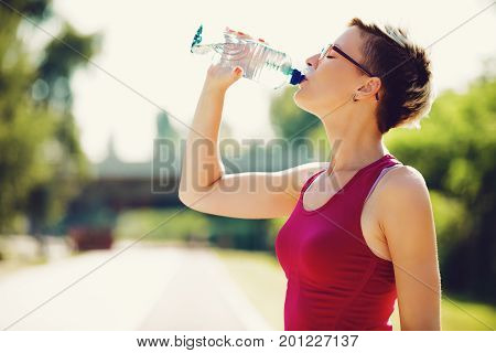 Woman Is Drinking Water