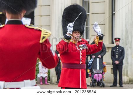 London, the UK - June 2016: Your majesty royal guards orchestra