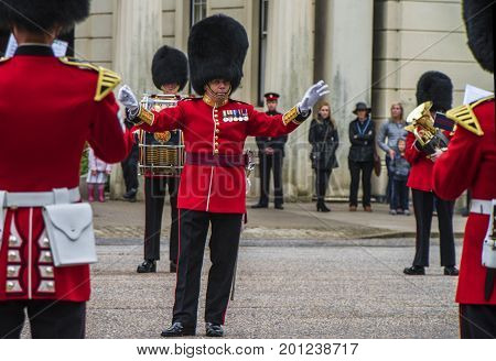 London, the UK - June 2016: Your majesty royal guards orchestra