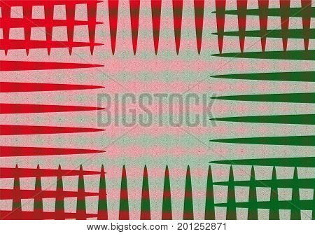 Red and green stripes on a matte background