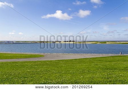 coastal scenery around Buesum in Dithmarschen at Schleswig-Holstein Germany