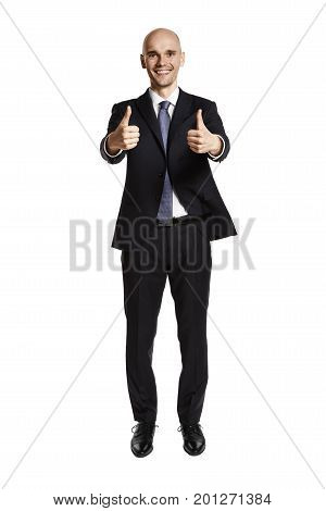 Satisfied Man. Thumb Up.