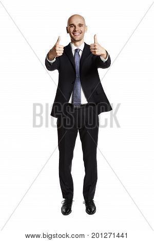 Satisfied Man. Thumb Up.