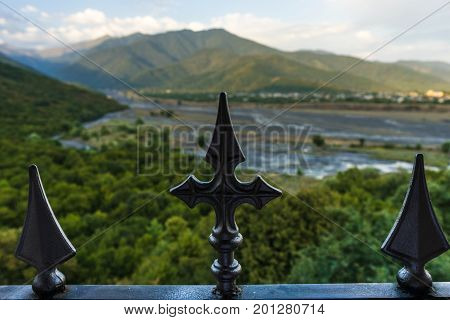 Caucasus Mountain Range Close To Kvareli