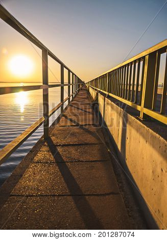 Footpath For Pedestrian Crossing On The Helio Serejo Bridge