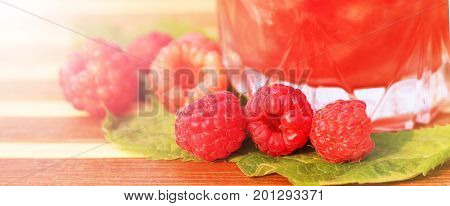 Raspberry Drink. Useful Wild Berry, Vitamins Summer.