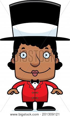 Cartoon Smiling Ringmaster Woman