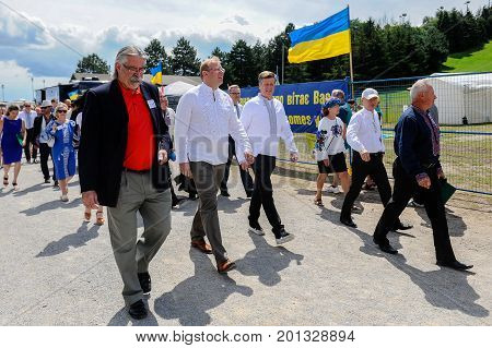 August 19 2017. Toronto Canada - Largest Ukrainian diaspora celebrating 26 Ukrainian Independence Day at Centennial Park in Toronto ON Canada