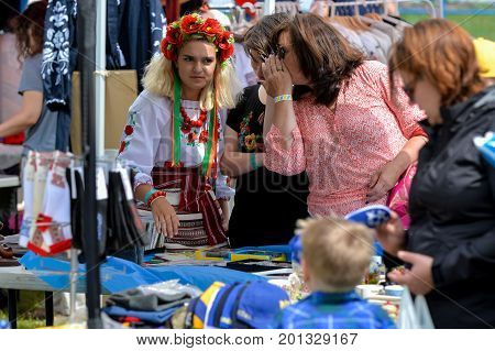 August 19 2017. Toronto Canada - Largest Ukrainian diaspora celebrating 26 Ukrainian Independence Day at Centennial Park in Toronto ON Canada