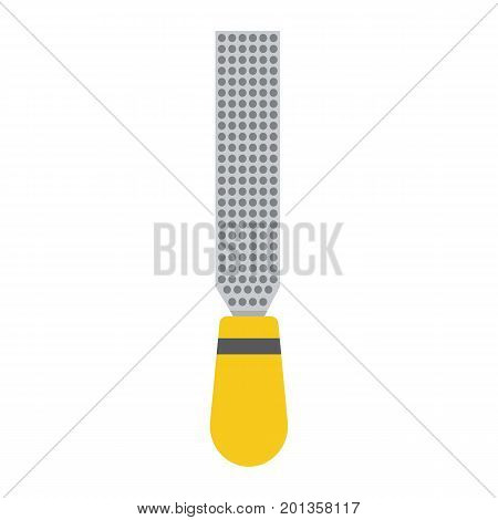 Rasp flat icon, build and repair, file sign vector graphics, a colorful solid pattern on a white background, eps 10.