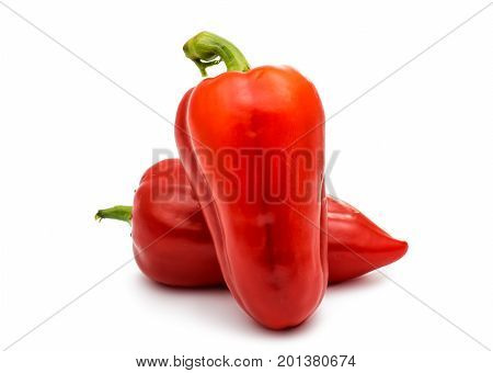 Red pepper ngredient food on a white background