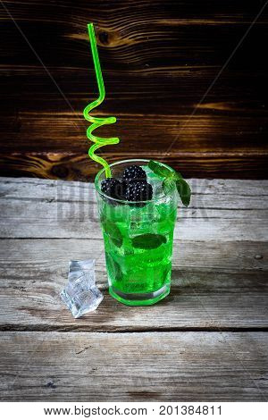Fresh mint lemonade with ice beverage blur blurred celebrate color