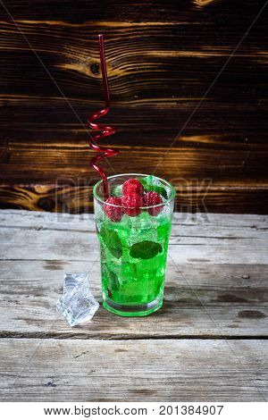 Fresh mint lemonade with ice beverage blur blurred celebrate color