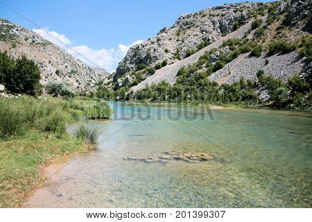 View On The Lovely Zrmanja River, Croatia