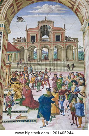 Fresco In Piccolomini Library, Siena