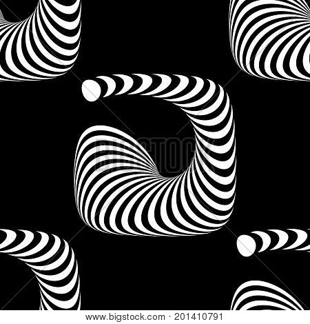 Design Seamless Monochrome Illusion Pattern