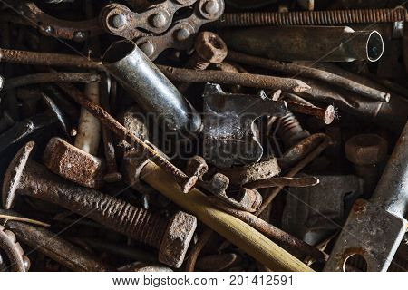 old and rusty hand tool